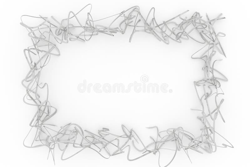 Gray or black and white b&w CGI composition, string backdrop, virtual paper frame for design texture, background. 3D render. Gray or black and white b&w Virtual paper frame, string backdrop, CGI composition. For web page, wallpaper, graphic design, catalog, texture or background.