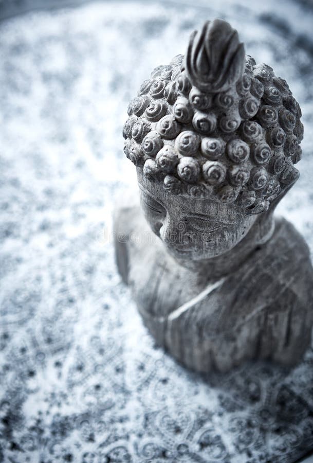 Gray Buddha Statue in Front of Buddhist Temple Stock Photo Image of