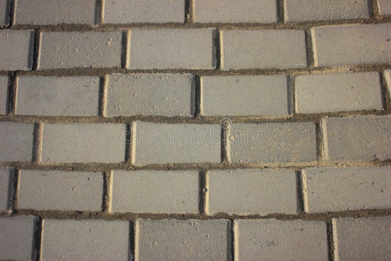 Gray Concrete Brickwork Evenly Spaced on the Floor Stock Image Image