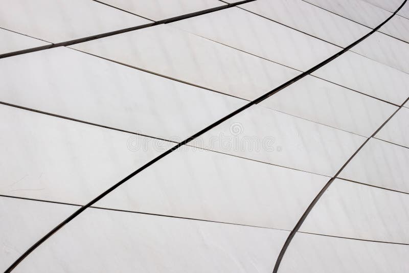 Curved Lines, Concrete Slabs, The Part Of A Modern Building Stock Image