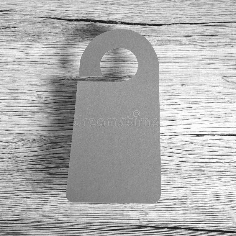 Gray door hanger stock image. Image of motel, background - 118481515