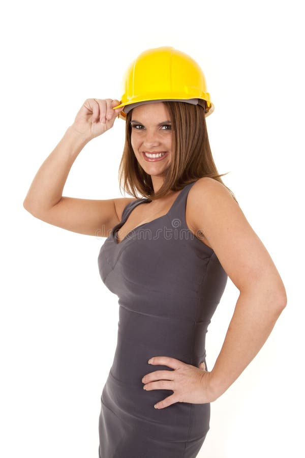 Gray dress construction hat