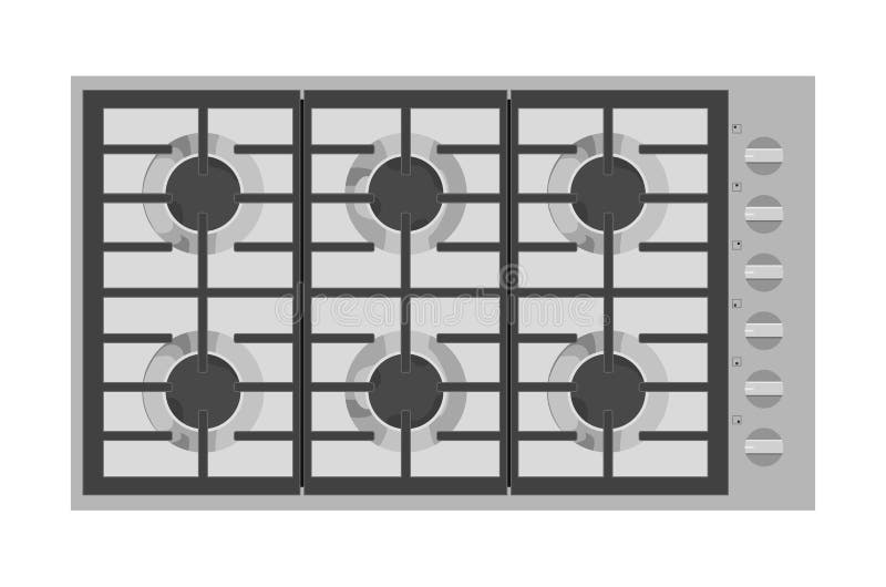 Gray gas stove stock vector. Illustration of isometric 68156080
