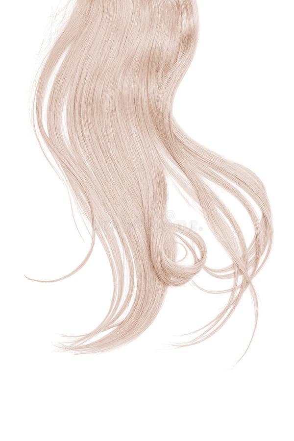 Gray hair isolated on white background. Long disheveled ponytail royalty free stock image Gray hair isolated on white background. Long disheveled ponytail royalty free stock image