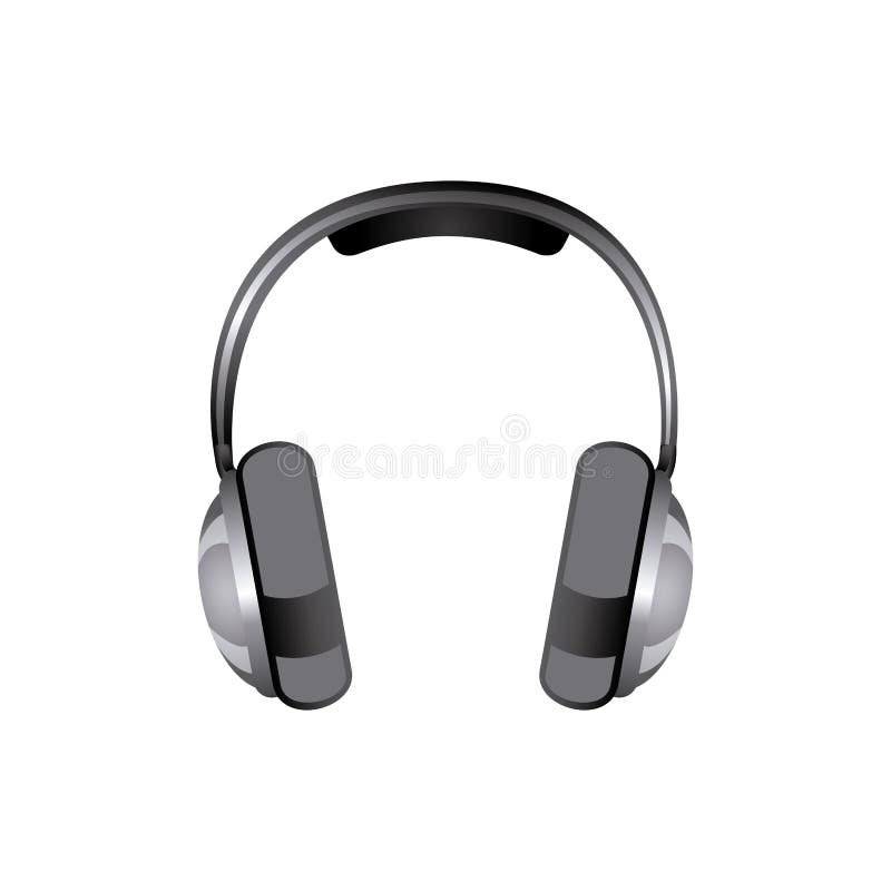 Gray headphones icon stock stock illustration. Illustration of graphic 88074144