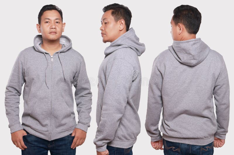 Download Gray Hoodie Mock up stock photo. Image of hoody, gray ...