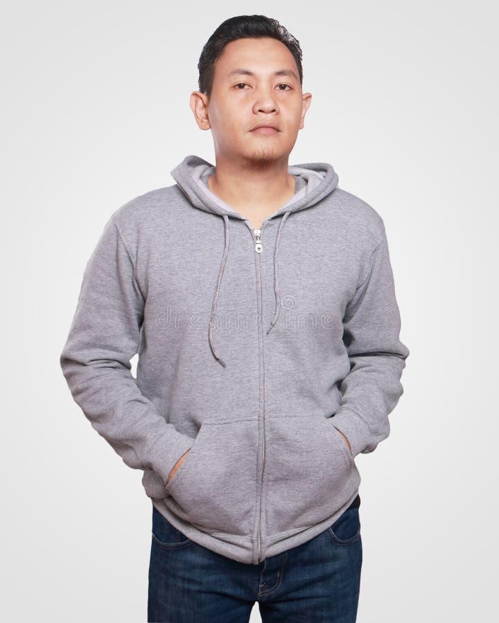 Download Gray Hoodie Mock up stock photo. Image of fashion, blank ...