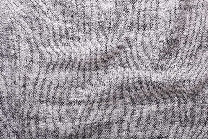 Gray Knitting Wool Texture Background Crocheted Fabric Texture Top View