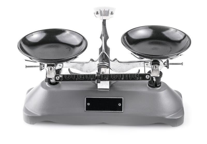 Gray Laboratory Scales On White Background. Stock Image Image of medicine, mechanic 109007799