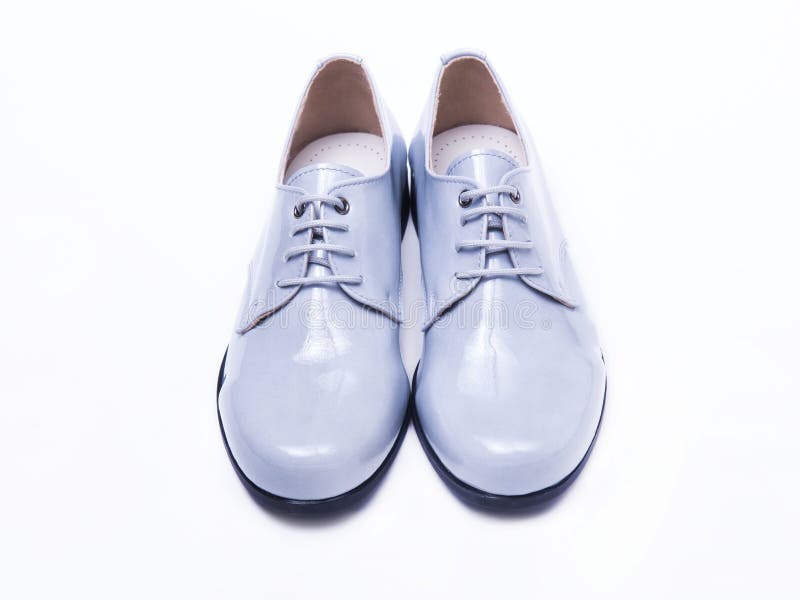 Gray Lacquer Shoes for a Boy Stock Image - Image of fashion, beauty ...