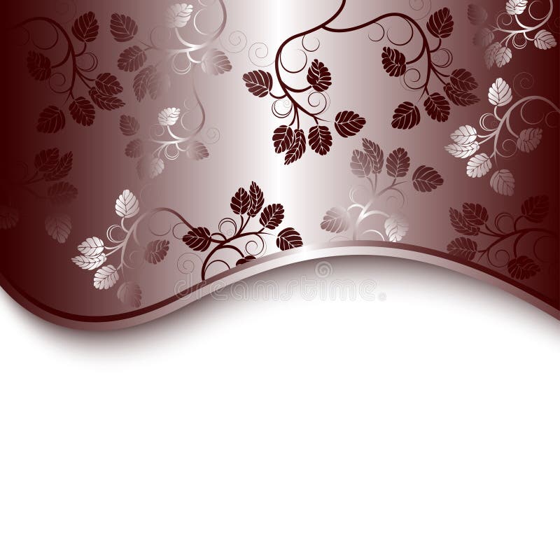 Gray metal floral background