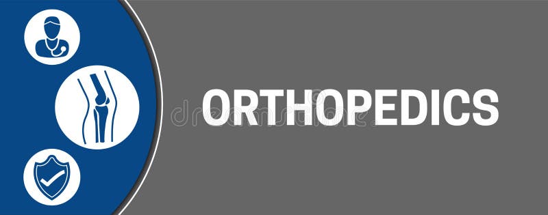 Gray Orthopedics Banner Background Illustration Design Stock Vector ...