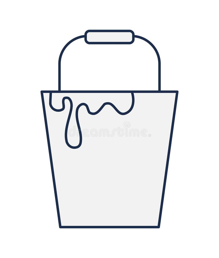 Paint Bucket Spilling in Degraded Purple To Blue Contour Stock Vector