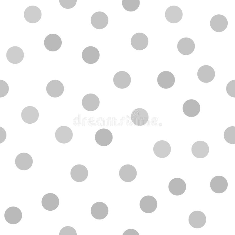 Gray polka dot pattern. Seamless vector circle background royalty free illustration