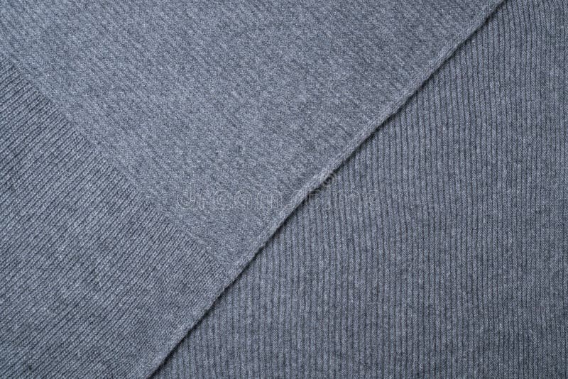 Gray Ribbed Knitted Wool Fabric for Background Stock Image - Image of ...