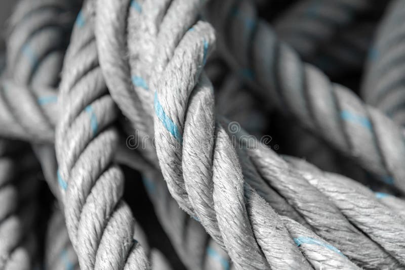 Gray Rope on the Ship Closeup Stock Photo Image of selective