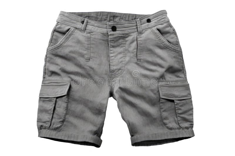 Gray Shorts on Isolated Tansparent Background, Png Mockup. Generative ...