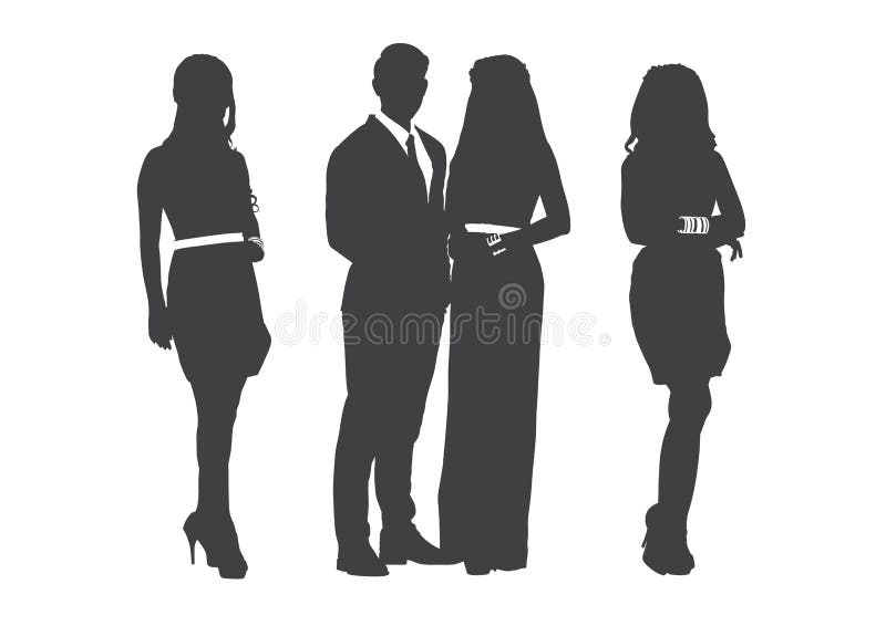 Woman Vector Silhouettes Colour Art Stock Illustrations – 27 Woman ...
