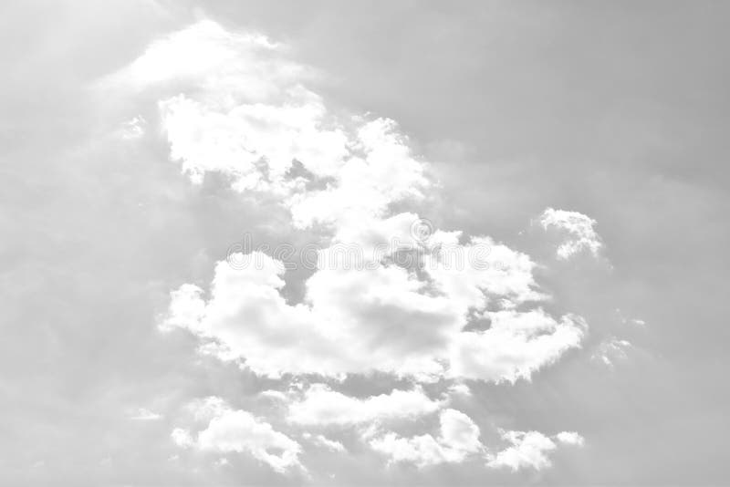 Gray Sky with White Clouds. Beautiful Sky Background and Wallpaper