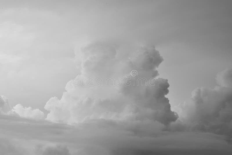 Gray Sky with White Clouds. Beautiful Sky Background and Wallpaper