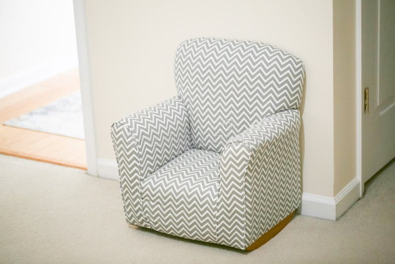 Gray sofa in children room stock image. Image of pattern 150531715