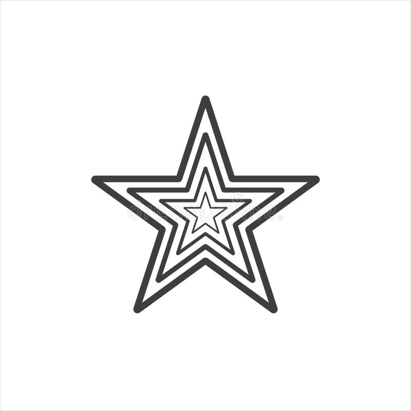 Gray Star - Vector Icon on White Background EPS10 Stock Illustration