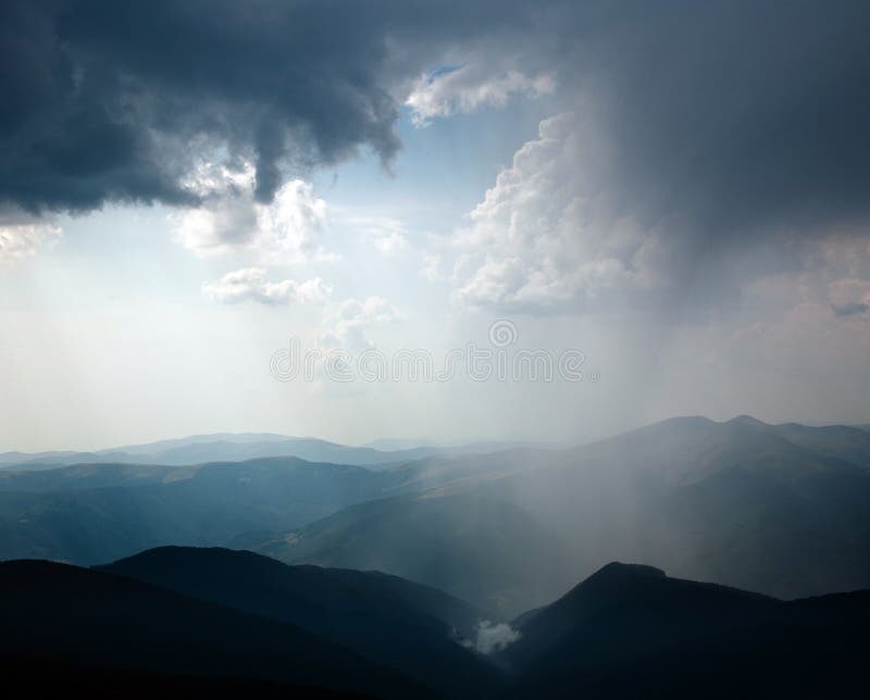 Gray Storm Windy Clouds in Mountains Stock Photo Image of beautiful