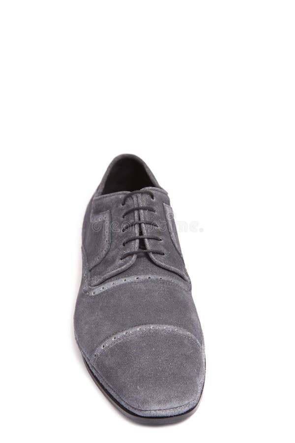 Gray suede men shoe stock photo. Image of rubber, suede 13474950