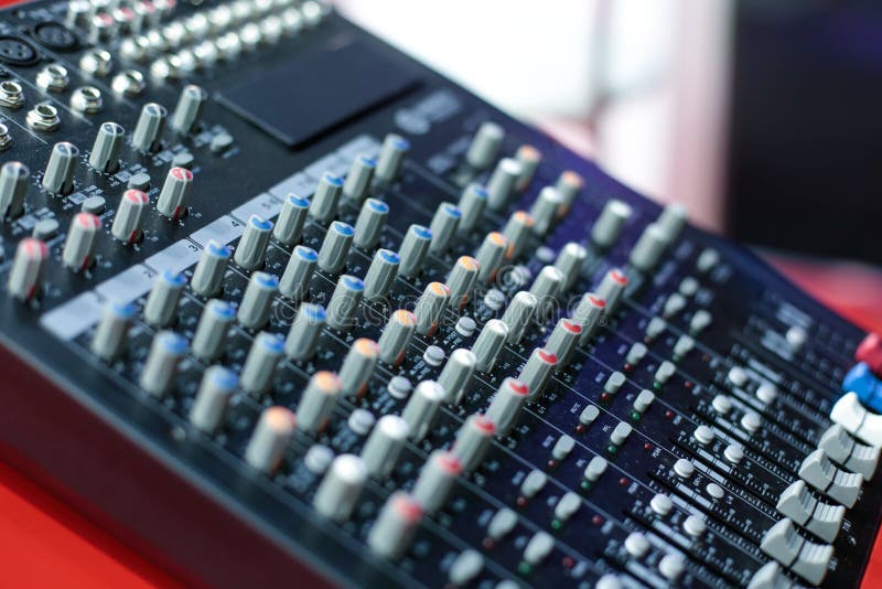 Gray switchers of the black stage controller royalty free stock image