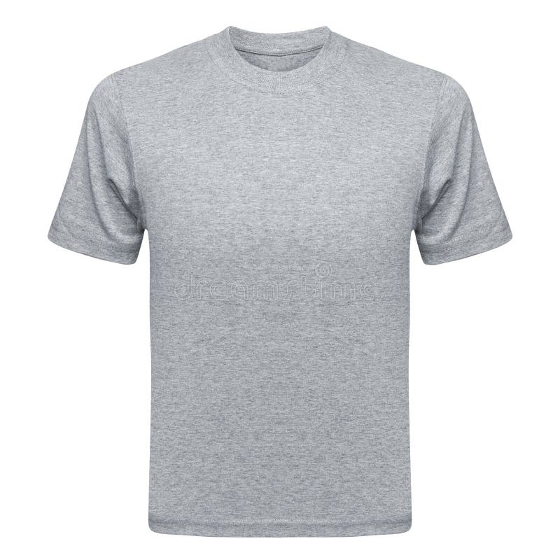 Gray T-shirt Mockup Front Used As Design Template. Tee Shirt Blank ...