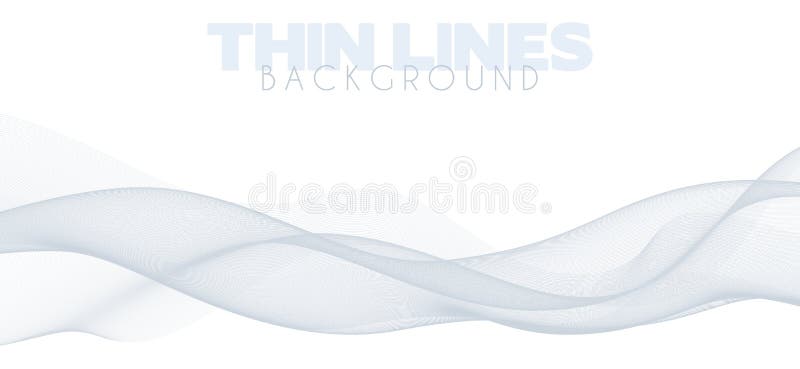 Gray waves. Abstract background of thin grey wavy lines royalty free illustration