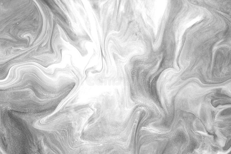 Gray and White Background with Waves and Sparkles, Curves and Movement Gray Paint with Glitter