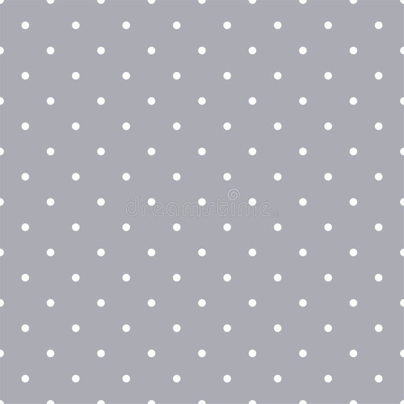 Gray and White Polka Dots Seamless Pattern stock illustration
