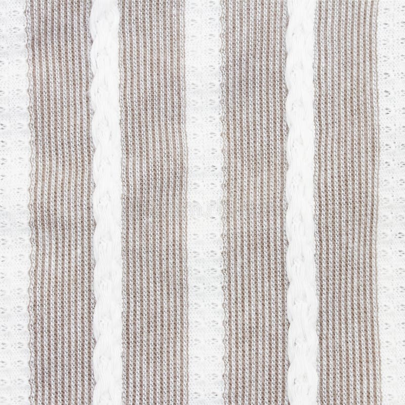 Gray and white stripes fabric closeup royalty free stock image