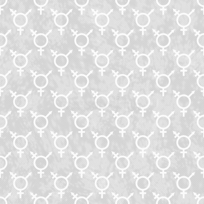 Gray and White Transgender Symbol Tile Pattern Repeat Background that is seamless and repeats