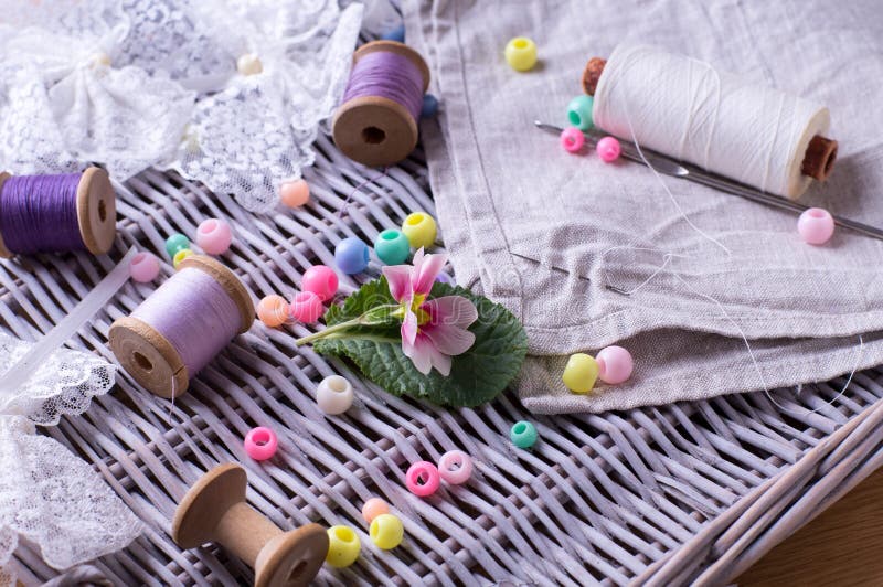 Set for needlework stock image. Image of clothing, equipment 111726559