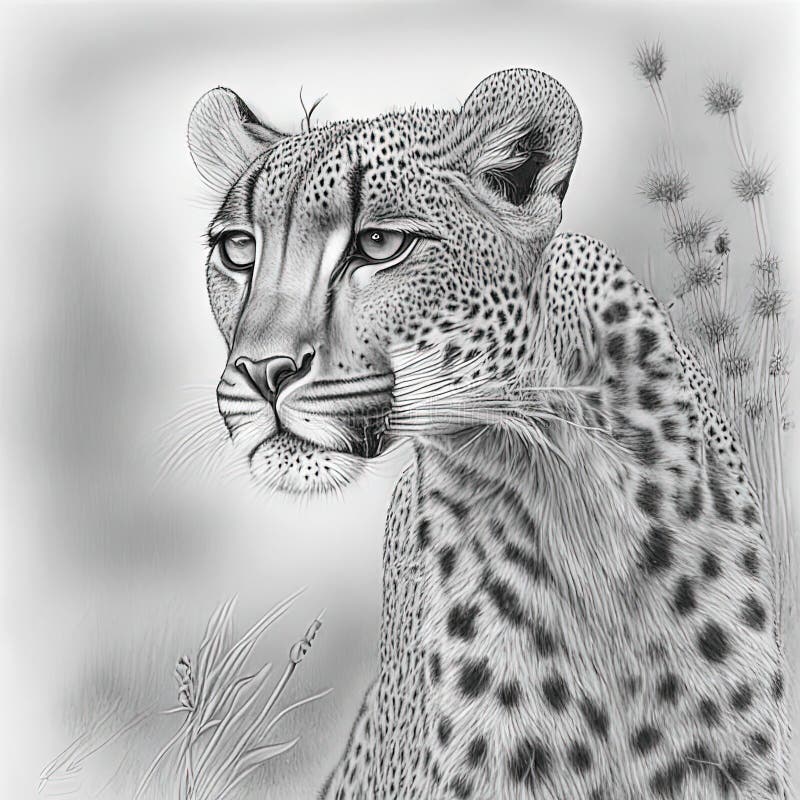 Abstract Leopard - Realistic depiction of regal, alert cheetah ready to  pounce - CleanPNG / KissPNG