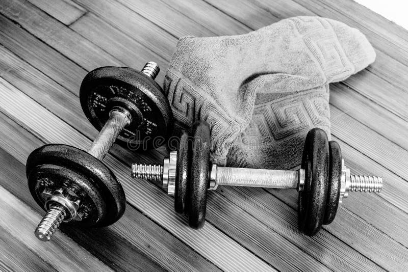 Grayscale Closeup Shot of a Postworkout Scenery Concept of Hard Work Stock Image Image of