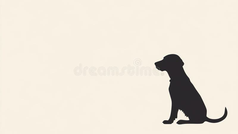 A grayscale image captures a dog lounging on pristine white snow, highlighted by a distinct dark frame. vector illustration