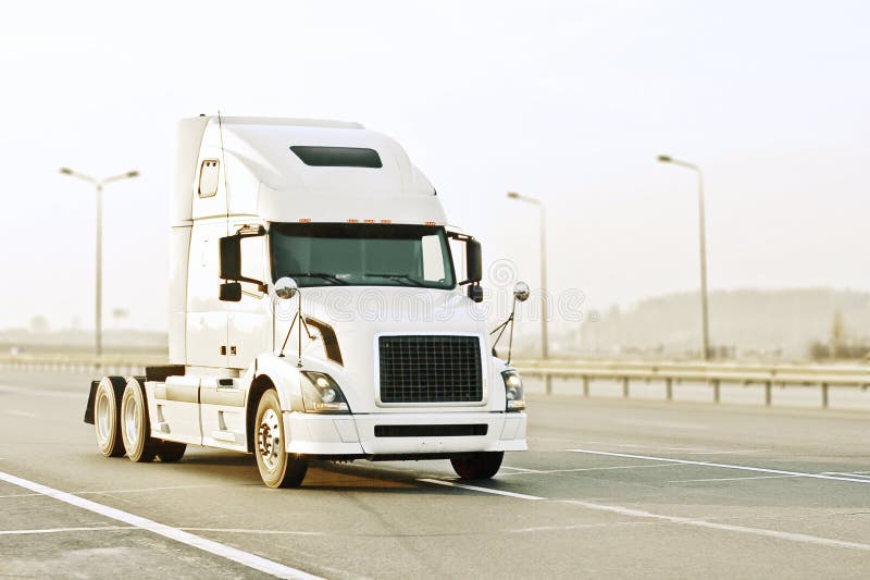 Grayscale white tow truck stock photography