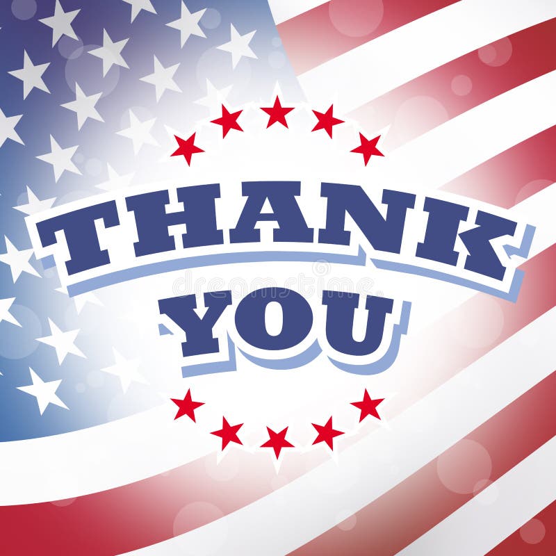 Grazie l'america illustrazione vettoriale Grazie l'america illustrazione vettoriale