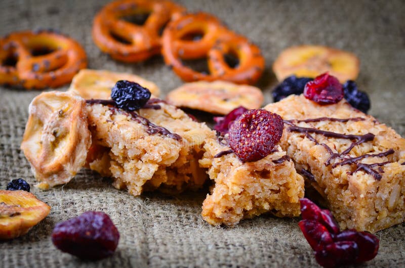 Grazing snack food on a rustic background