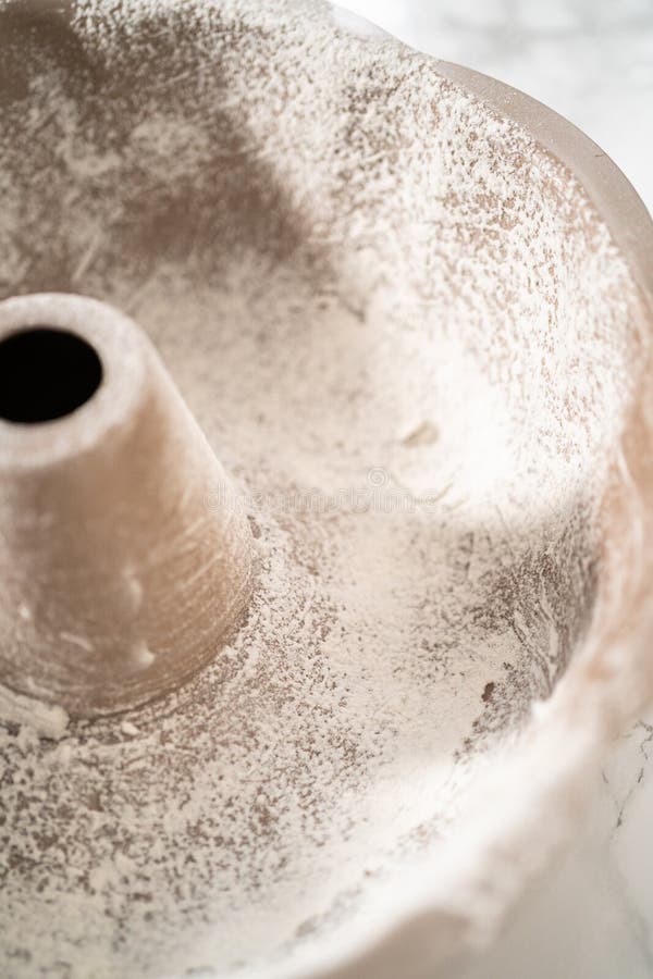 Greasing baking pan stock photo. Image of cooking, white 265714884