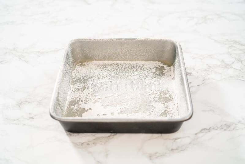 Greasing baking pan stock image. Image of marble, flour 260124111