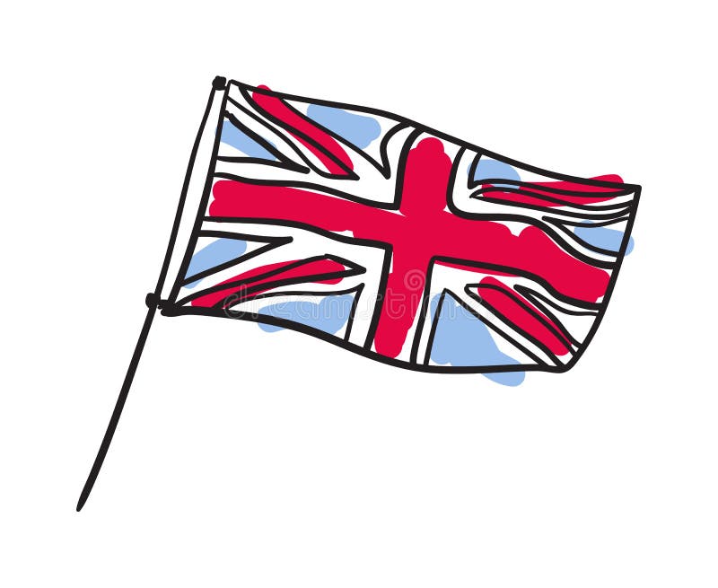 Download Great Britain Flag Hand Drawn Isolated Icon Stock Vector ...