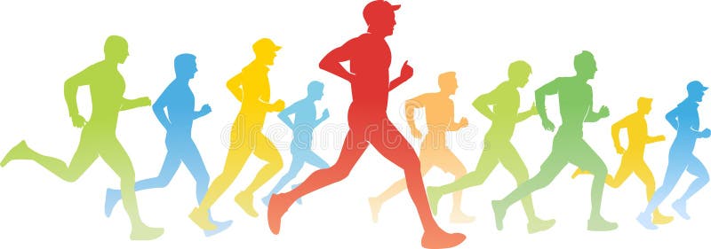 Design de fundal pentru maratonul editabil, colorat și colorat, pentru evenimentul de maraton al campionatului stock illustration
