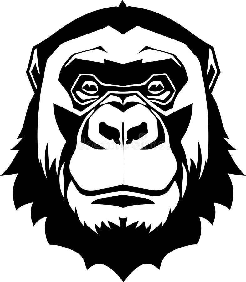 Velký a silný gorila symbol umění vektor.