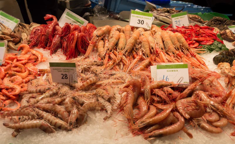 Great seafood on the Market in Barcelona