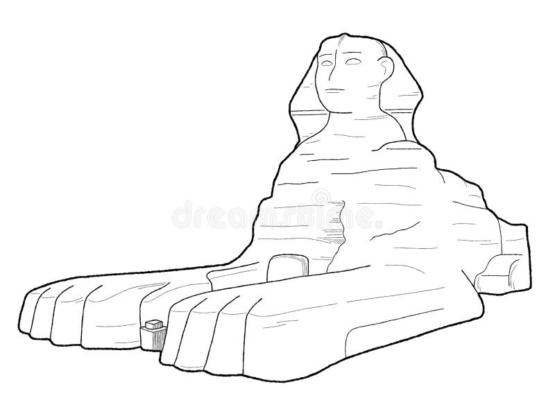 Сфинкс статуя рисунок
