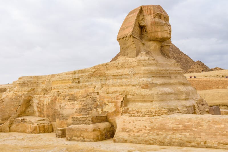 The Great Sphinx in Giza Plateau. Cairo, Egypt Stock Photo Image of